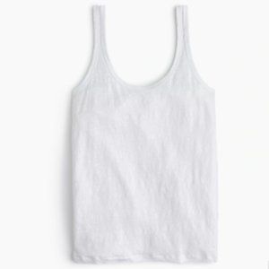 J. Crew Scoopneck Linen Tank Top